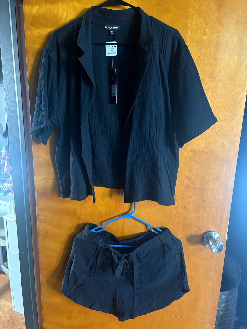 Fashion Nova Black Frankie Short Set